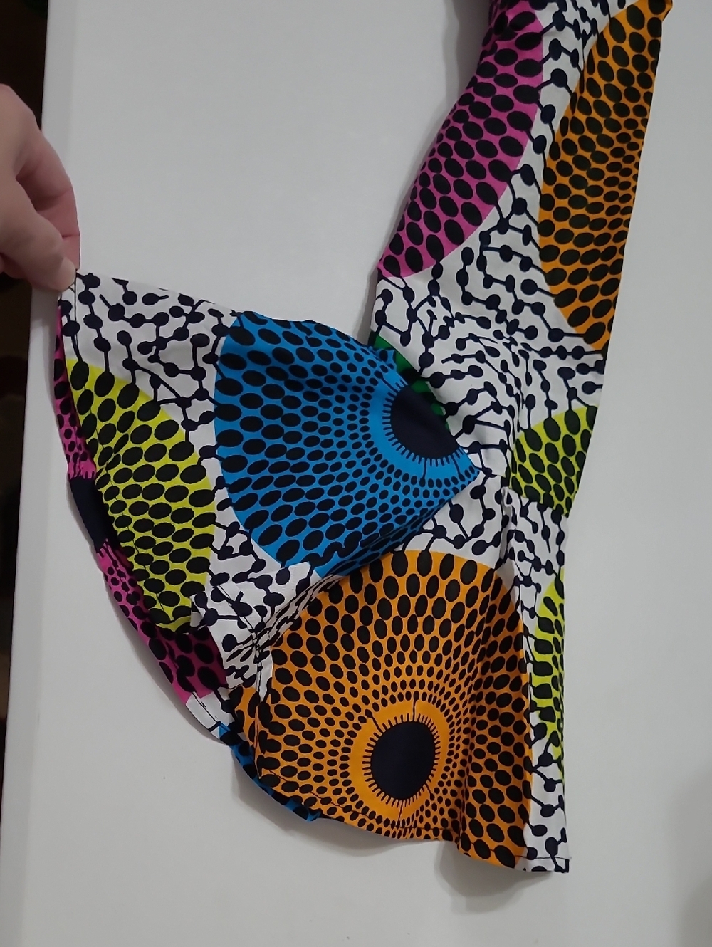 NWT Shenbolen Multicolor African Print Long-Sleeve Ankara Dress size XL - Picture 4 of 10